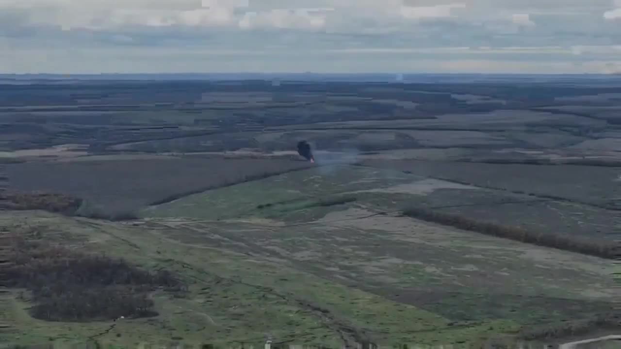 Ukrainian Helicopter Destroyed by Russian