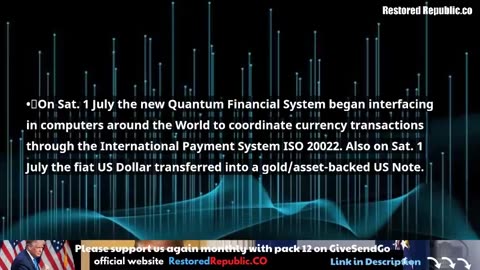 Restored Republic via a GCR: Update as of July 7, 2023