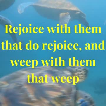 Rejoice with them that do rejoice, and weep with them that weep