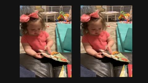 Toddler loves storytelling