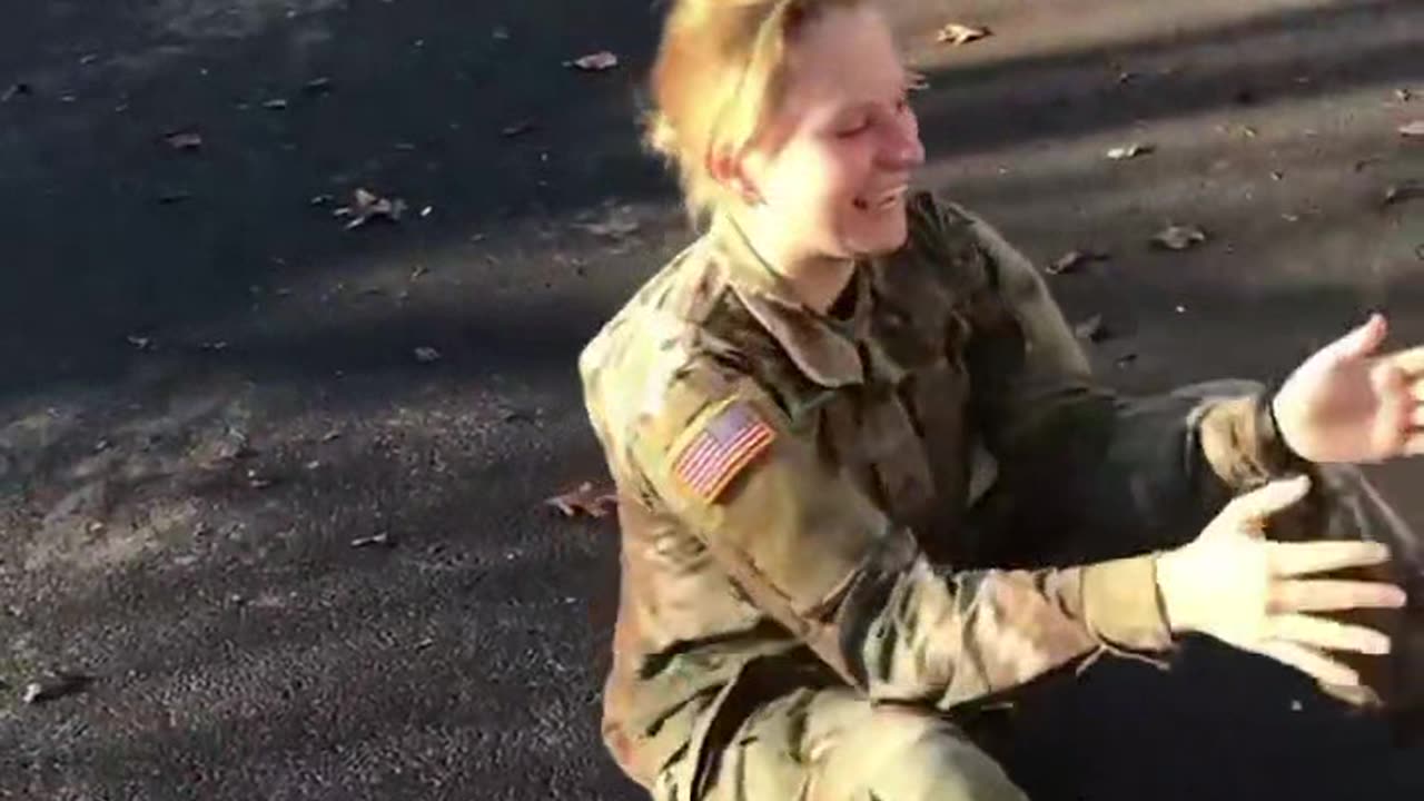 Dog leaps into owner’s arms when he realizes she’s finally home again 🥺❤️