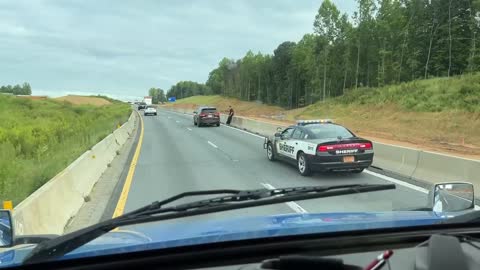 CAR STALLS ON EXPRESSWAY