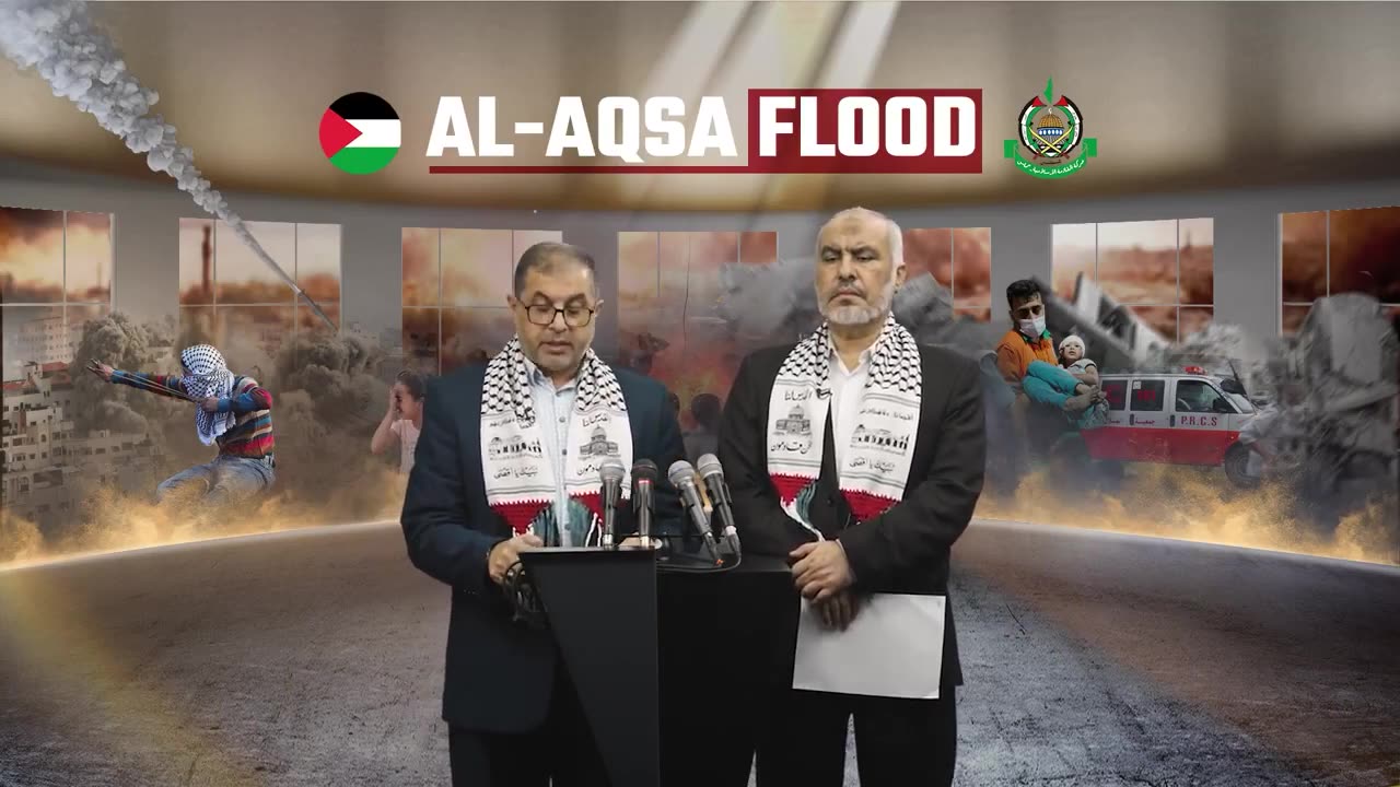 Hamas published an 18-minute long pre-recorded press conference in ...