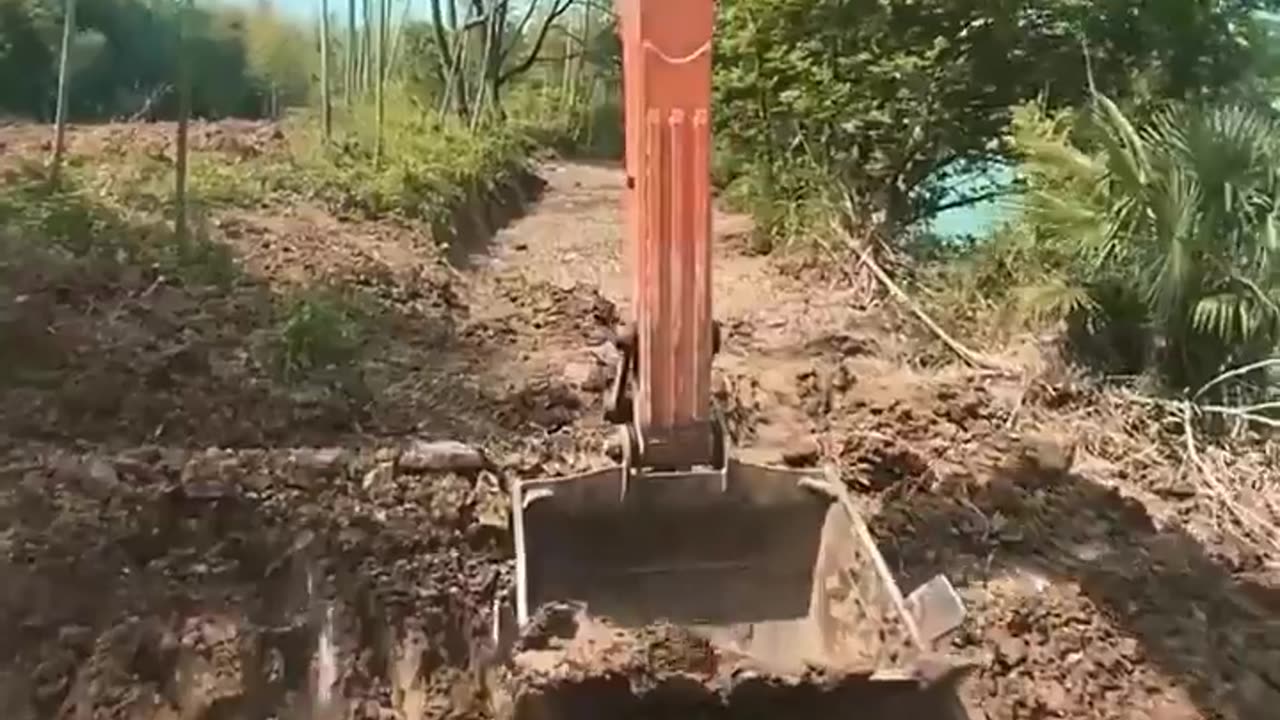 Smart Worker Maintenance Water Culvert Near Lake