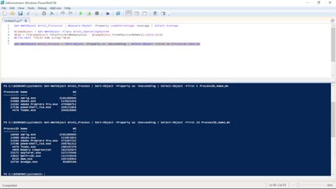 Get CPU and RAM Usages in PowerShell