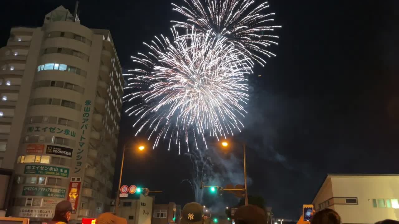 名所巡ドライブ】令和4年度 第49回 盆地まつり 花火 2022 ～ラストのみ～