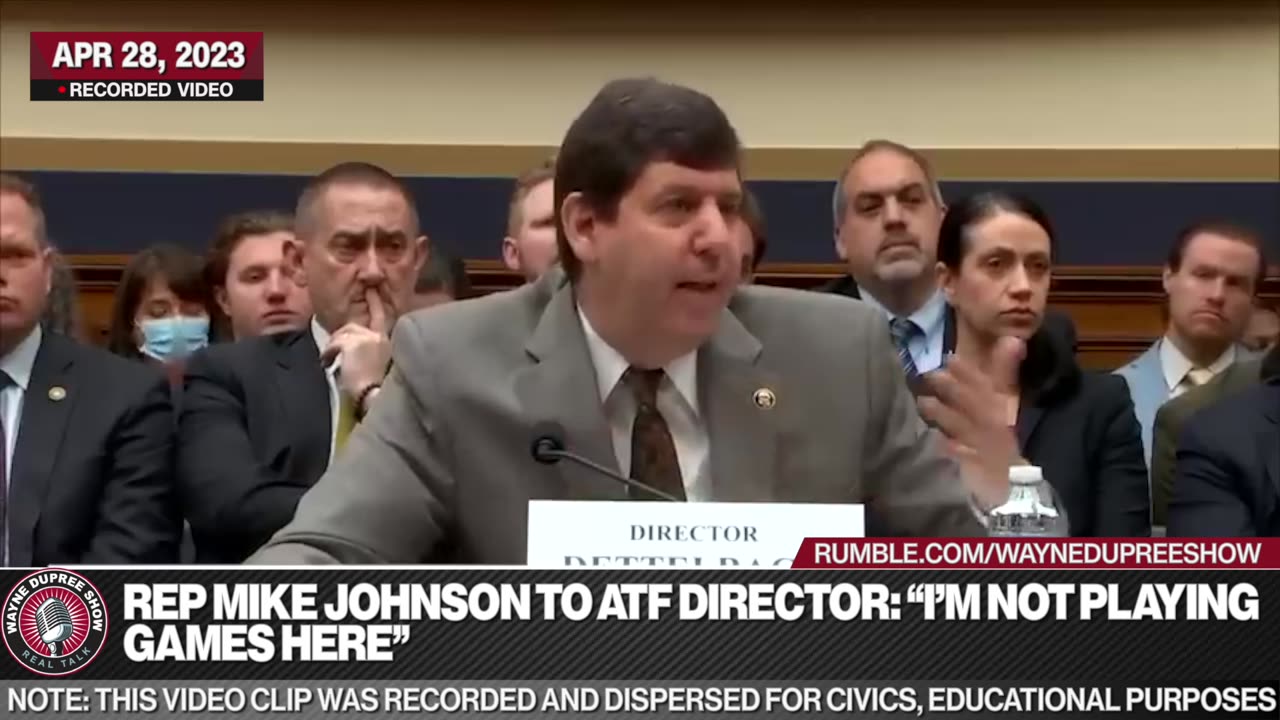 Mike Johnson Grills ATF Director Steven Dettelbach