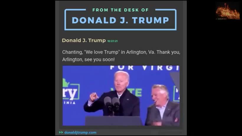 Biden, Arlington VA, We love TRUMP Chant.. Awesome