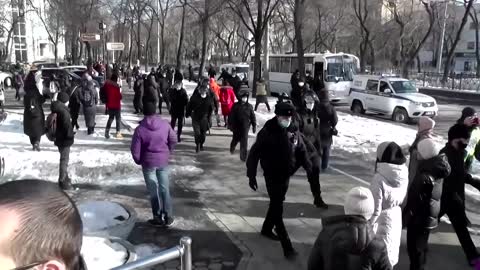 Russia detains protesters opposed to Ukraine invasion