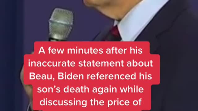 Biden wrongly says son BeauBiden died in Iraq