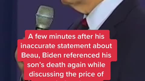 Biden wrongly says son BeauBiden died in Iraq