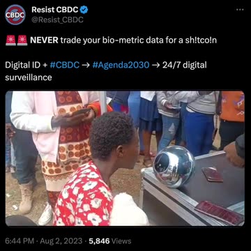 Line Up for Retina Scans - Africa