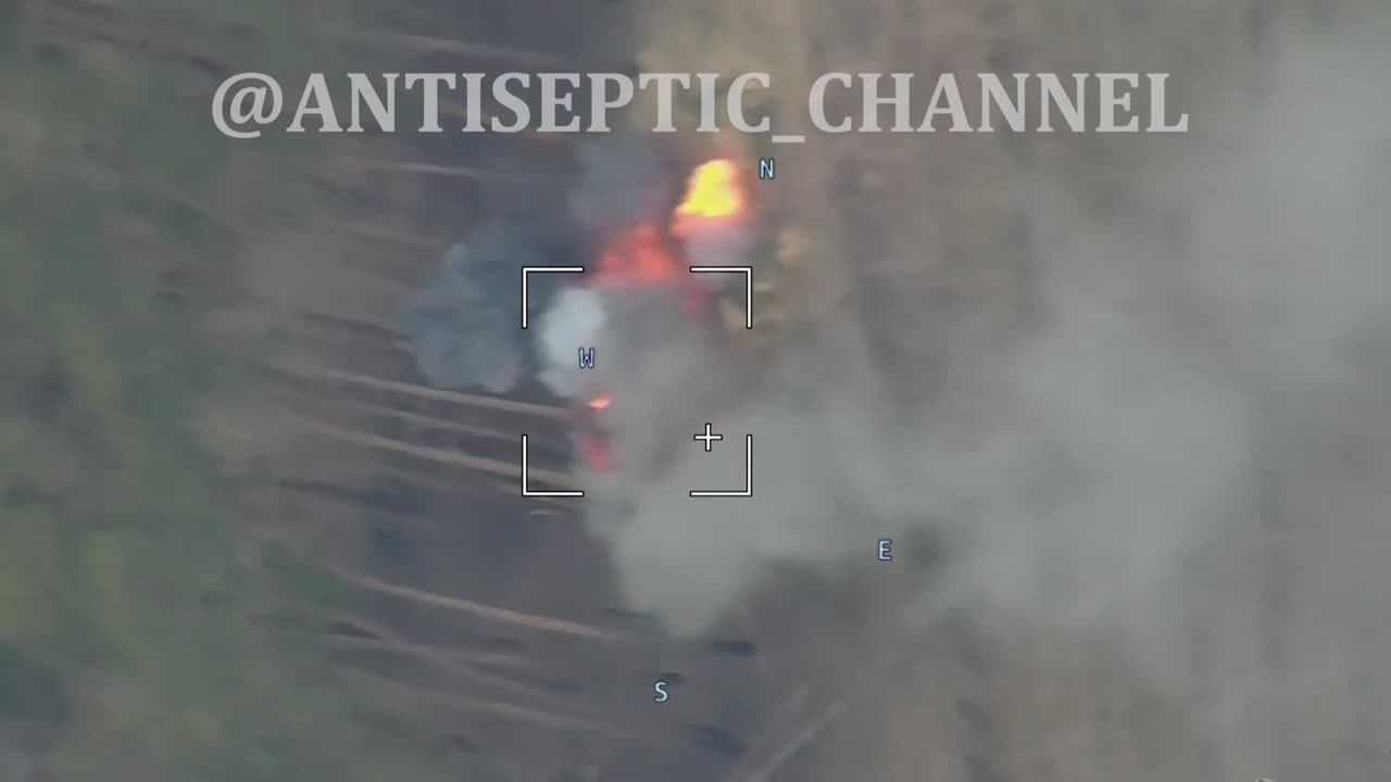 Russian Lancet kamikaze drone / UAV destroys Ukrainian artillery May 2 2023