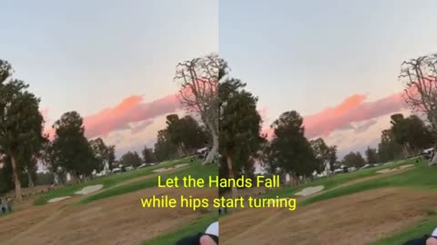 Tiger Woods Downswing then let the hands fall while hips keep turning_Cut