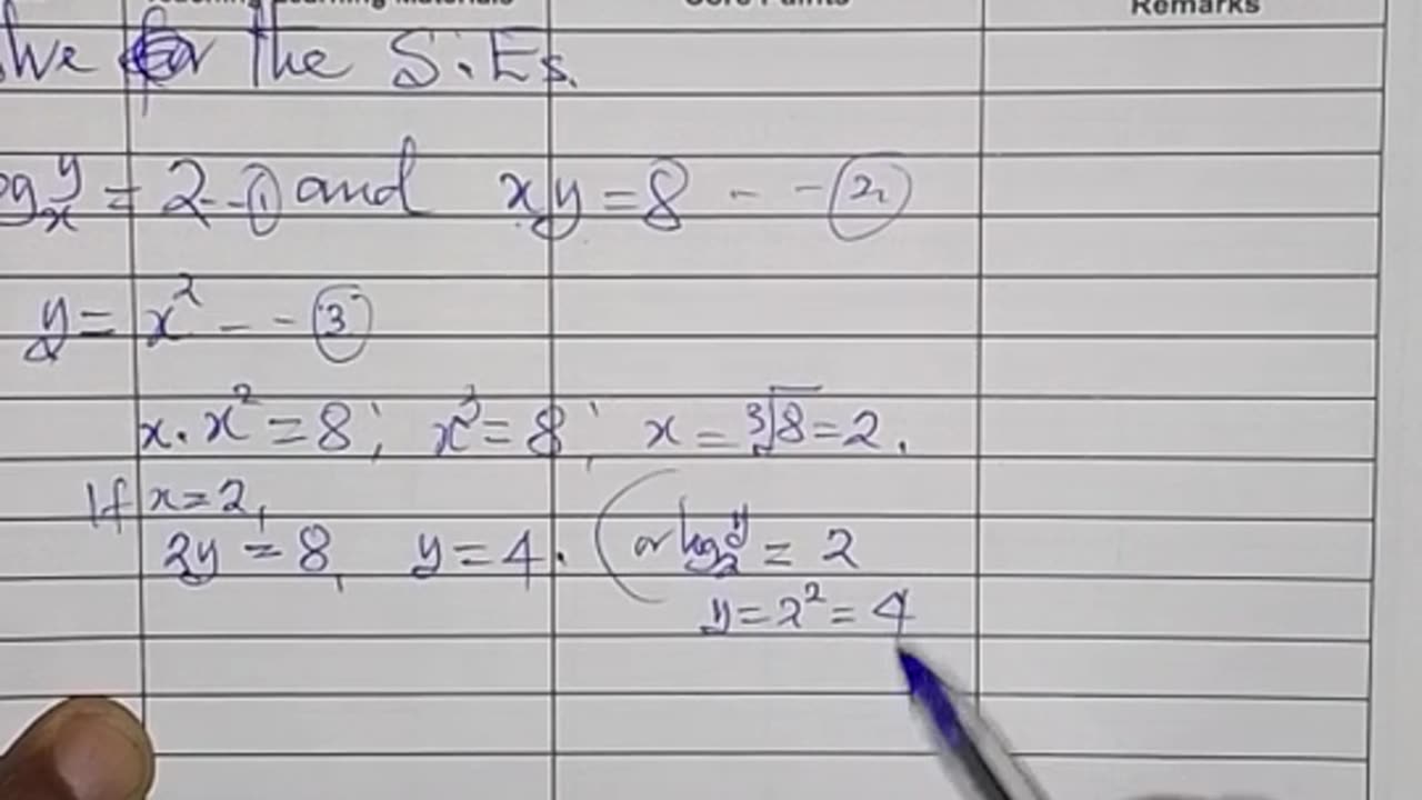 Solving logarithmic equations