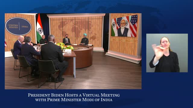 0446. President Biden Meets Virtually with Prime Minister Narendra Modi of India