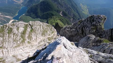 Beautiful Dolomites Wingsuit Flight