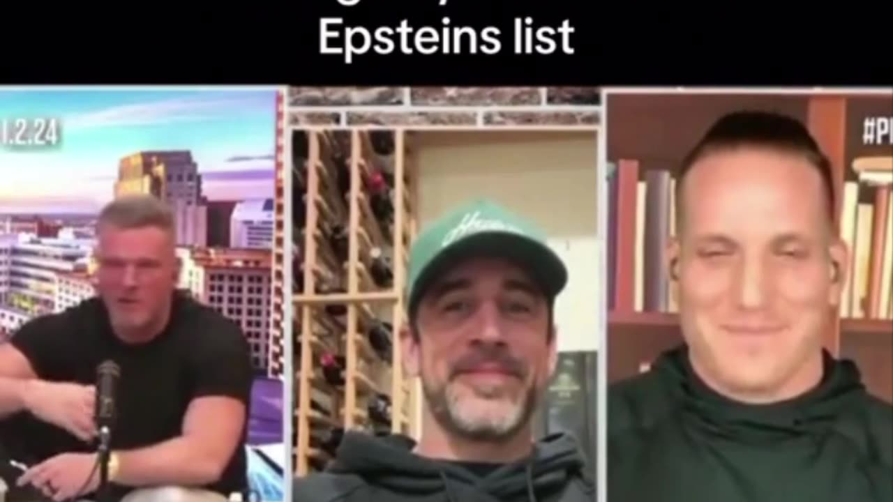 Aaron Rodgers says Jimmy Kimmel is on the Epstein list.