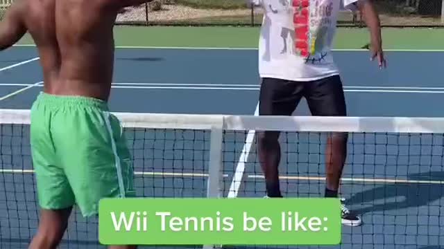 no u drewgotgamee _ _llegendaryjay_-__wii _tennis _irl _inreallife _funny