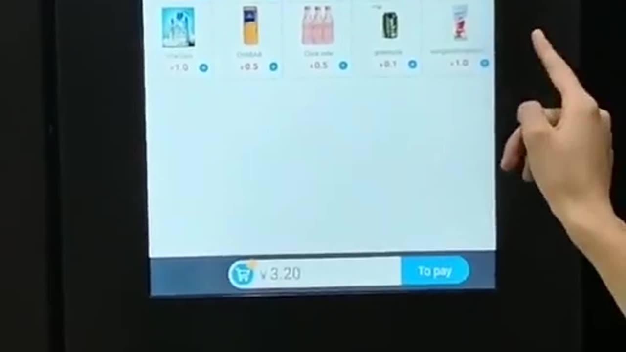 snack and drink vending machine with 22 inch touch screen