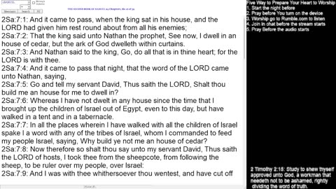 2 Samuel 7-9; 1 Chronicles 17-18