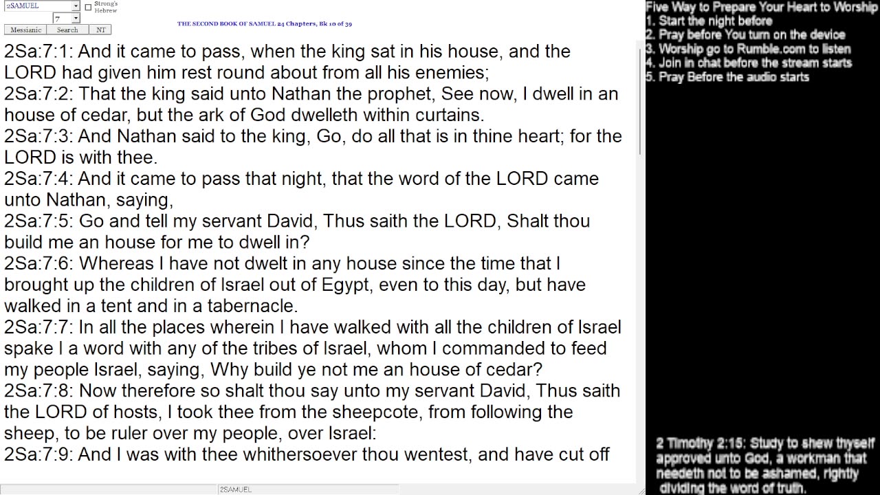 2 Samuel 7-9; 1 Chronicles 17-18