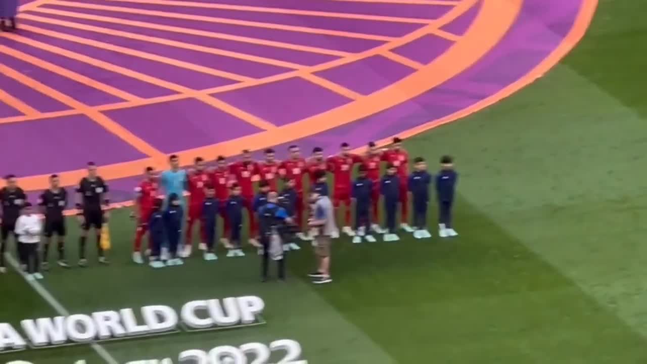 Iran Fans And Players Protesting Against Iranian Regime During National Anthem