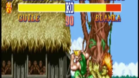 Zerando Street Fighter 2 The world Warrior Guile Vs Blanka