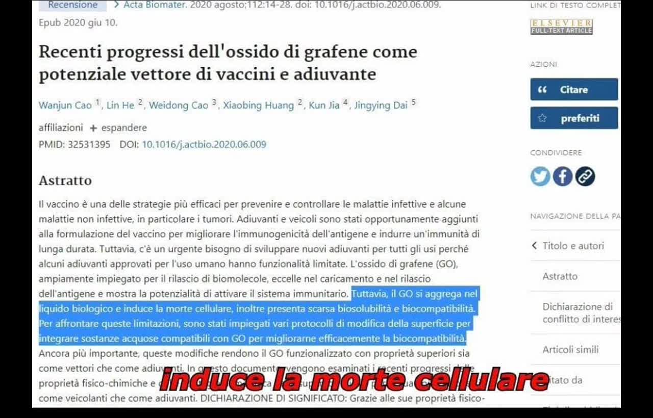 No, no…non esiste l’ossido di grafene, è solo una fantasia no-vax..😂