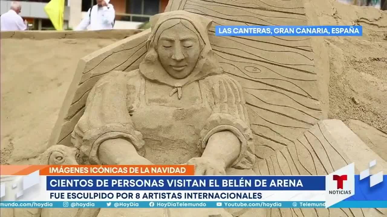 Cientos de turistas visitan el Belén gigante en España