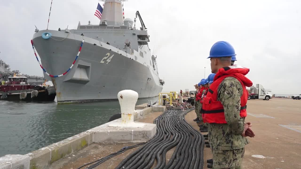 USS Arlington Returns From Deployment