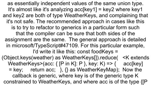 Type 39string39 is not assignable to type 39never39 in Arrayreduce