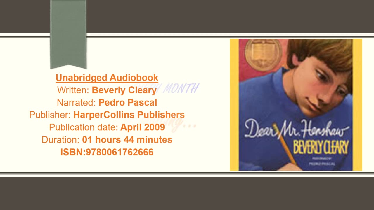Audiobook Sample. Read by Pedro Pascal ISBN9780061762666