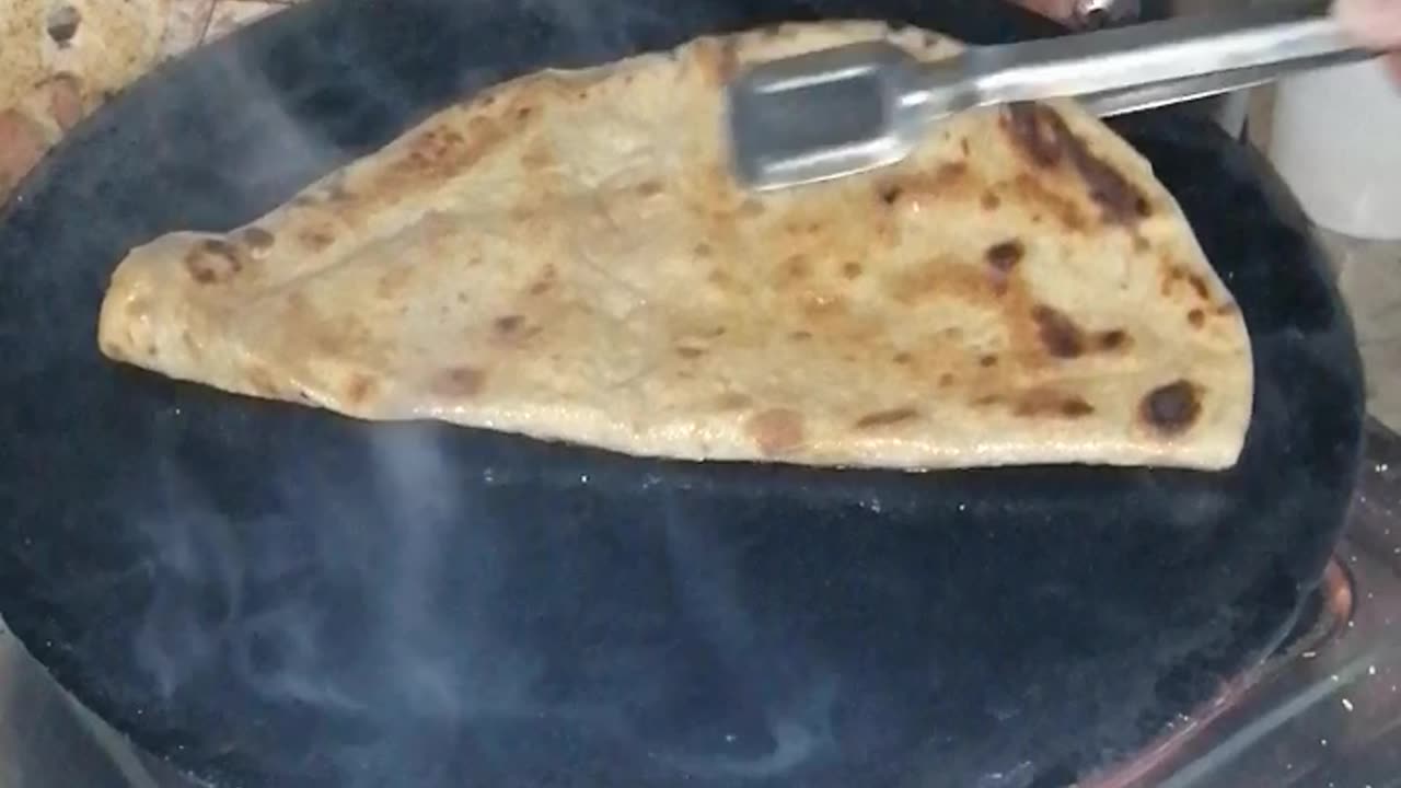 Sehri time making paratha