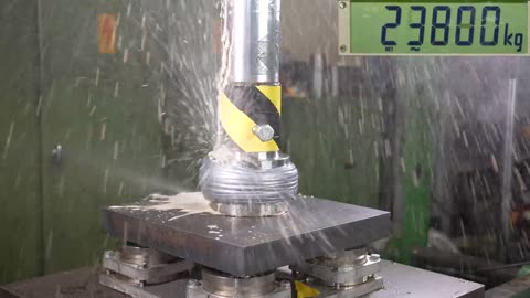 What Is The Best Way To Reinforce Soda Bottles_ Hydraulic Press Test!