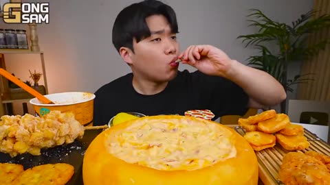ASMR MUKBANG | cheese tteokbokki, Fire Noodles, fired chicken, hot dog recipe! eating