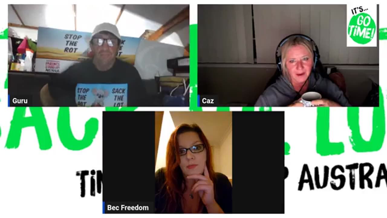 Guru and Caz with Bec Freedom Monday 15 April 2024