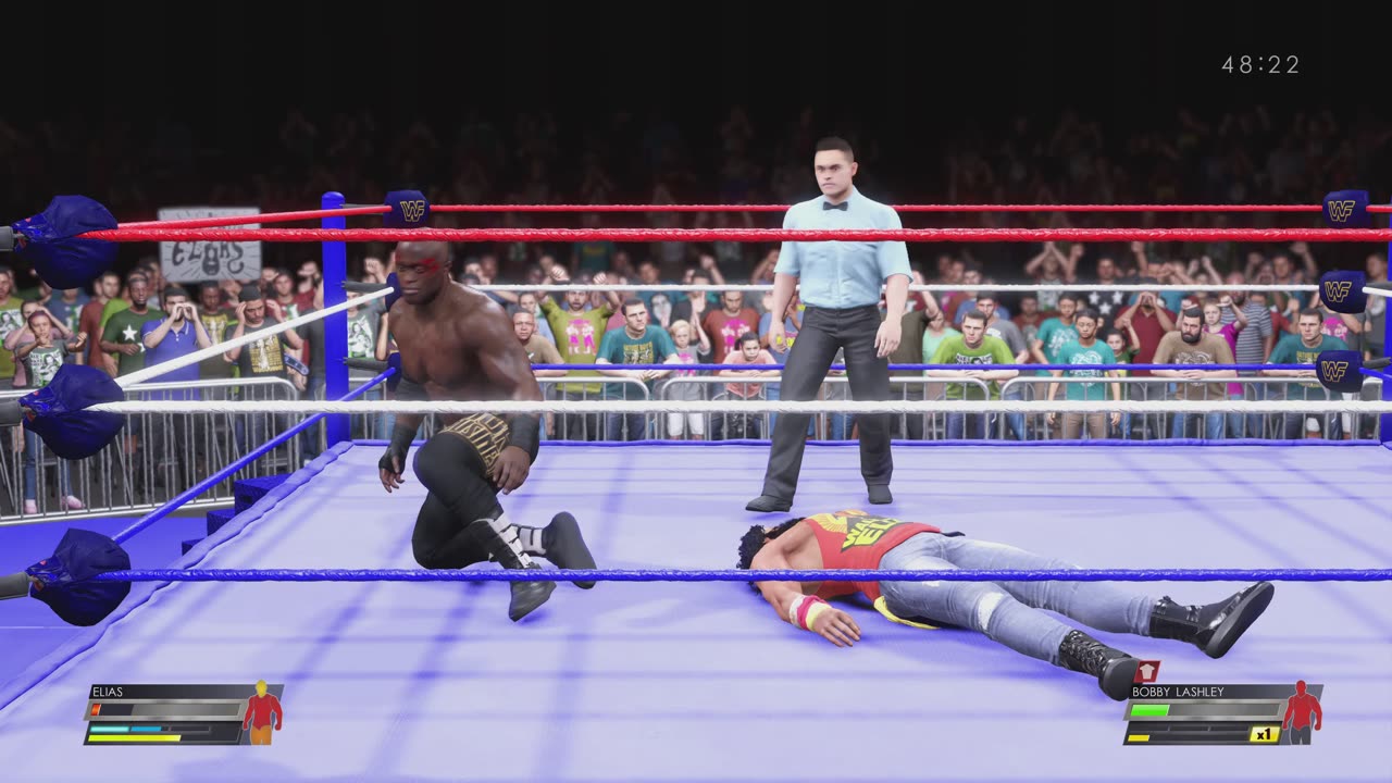 MATCH 26 BOBBY LASHLEY VS ELIAS WITH COMMENTARY