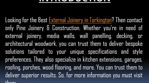One of the Best External Joinery in Torkington