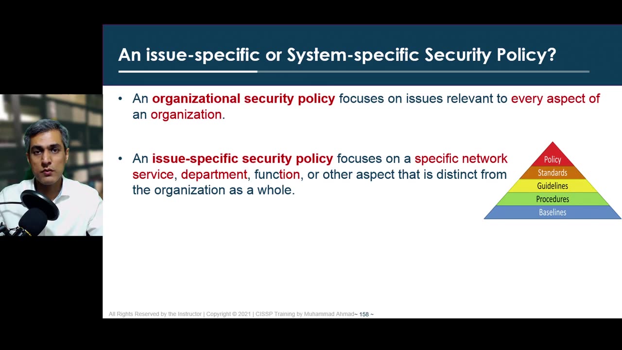 34 - Domain 1-17 Develop document and implement security policy