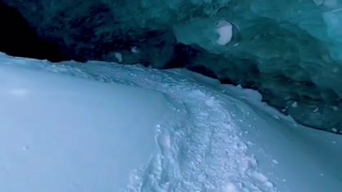 Exploring ice caves in Alberta, Canada.