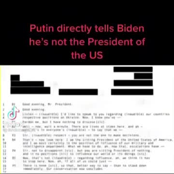 Putin tells Biden he’s not president of anything!