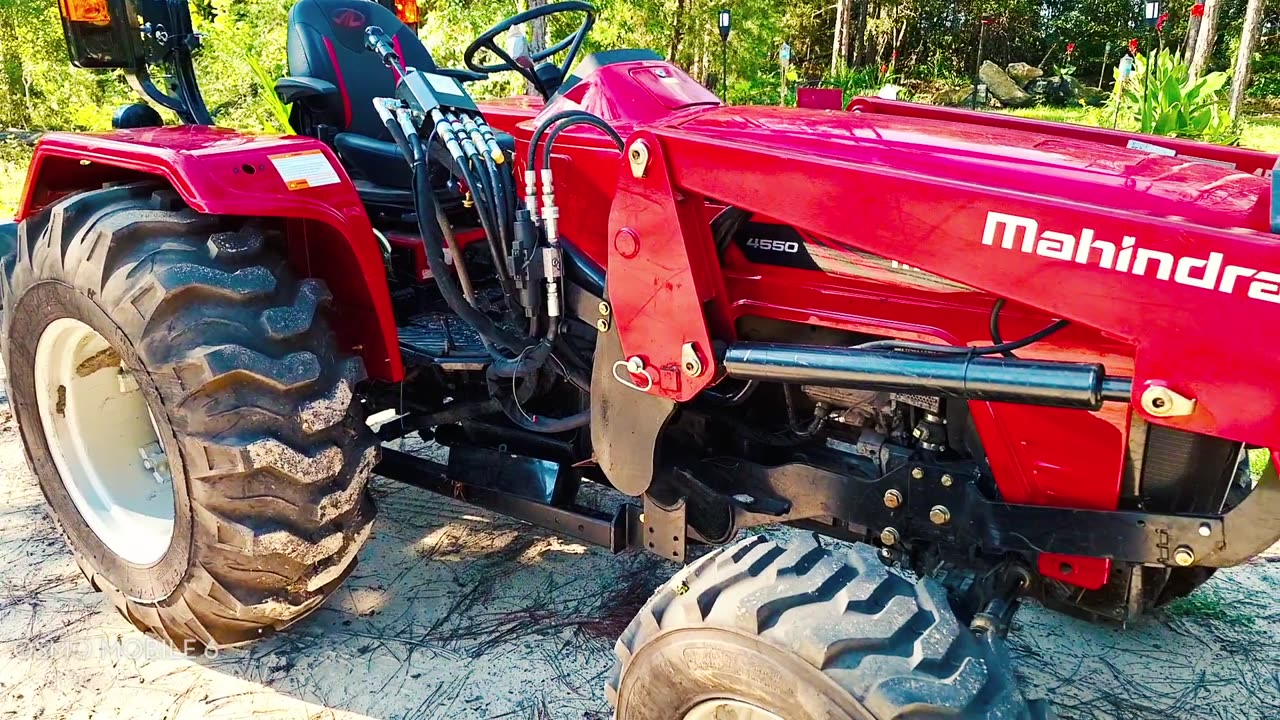 Mahindra Tractor working the land