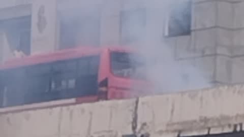 Pessenger Metro bus burn