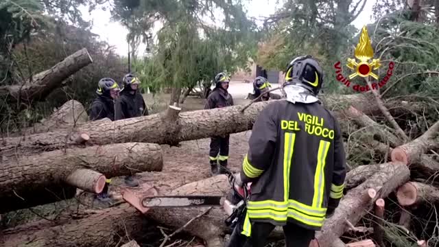 Two die in violent storms pounding Italy