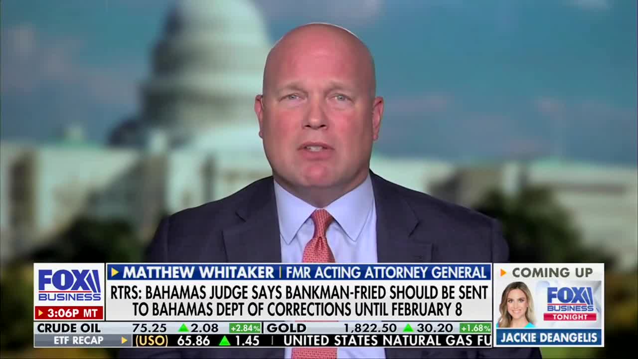 Matt Whitaker on Fox Business Tonight 12/13/2022