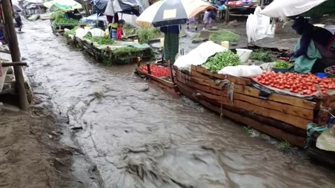 Raw sewage running through a Kenyan market!!