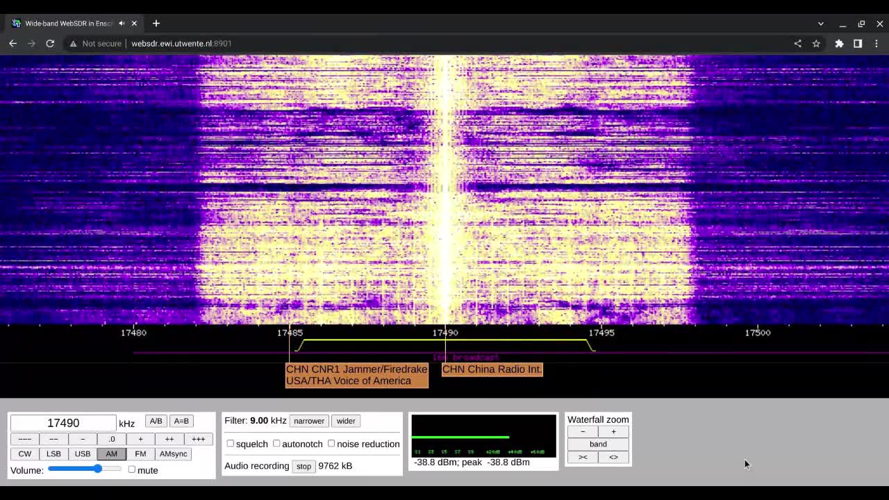 China Radio International 17/11/2022 1100 UTC 17490kHz