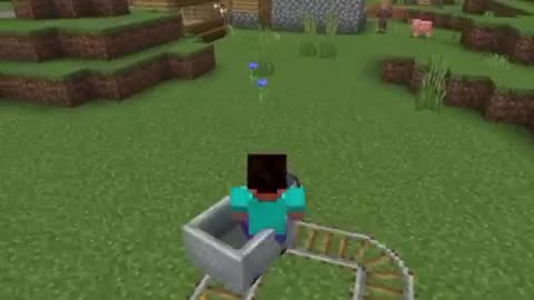 your first rolercoster in minecraft.