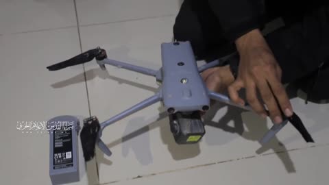 Al-Quds Brigades shows scenes of a Zionist Quadcopter aircraft t